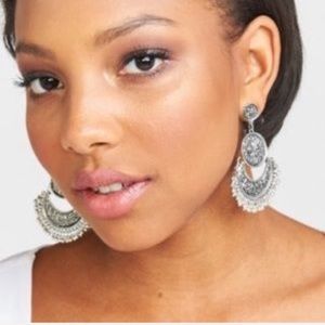 New silver boho festival dangle earrings Gypsy - these are at the lowest price